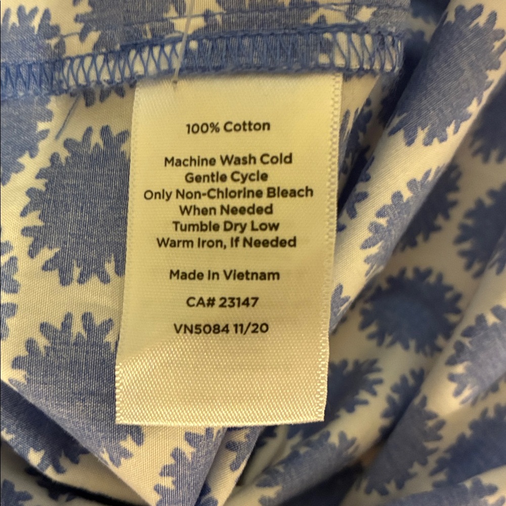 Talbots Blue and White Patterned Dress - Picture 7 of 7